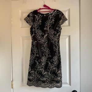 She + sky gold and black dress, size s, never worn, brand new with tags